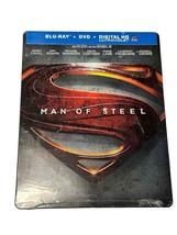 NEW Man Of Steel Superman Steelbook Blu Ray &amp; DVD - £38.91 GBP