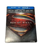 NEW Man Of Steel Superman Steelbook Blu Ray &amp; DVD - £39.14 GBP