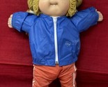1986 Athletic Cabbage Patch Kids Baby Tooth Blond Girl Signed VTG Coleco... - $49.45