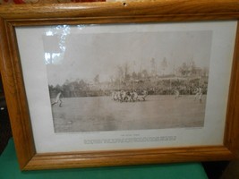 Antique Wood Framed Picture First Game Alabama Vs. Auburn 1893 The Flying Wedge - £192.99 GBP