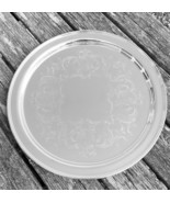 Vintage SHERIDAN TAUNTON 14&quot; Silverplate Serving Tray Plate Embossed Pat... - £22.91 GBP