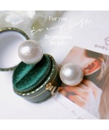 Classic pearl earrings 925 sterling silver Cotton Pearl 14mm 20mm ear st... - £14.10 GBP+