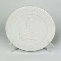 Fiestaware Trivet Dancing Lady Hot Plate 6 Inch WHITE Retired Ceramic Mint Cond. - $9.74