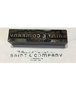 Letterpress Printing Block Saint &amp; Company Miller And Manufacturers - €9,33 EUR