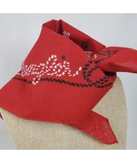 Vintage Style Wrangler Rockabilly Bandana Red White 21x21 Inch NEW Old S... - $17.00