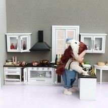 AirAds Dollhouse 1:12 Kitchen furnitures counter top, sink,stove,cupboard; Set 7 - £48.91 GBP