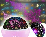Night Light For Kids,Unicorn Night Light&amp;Star Projector Gifts For Kids T... - £25.56 GBP