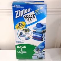 NEW Ziploc SPACE BAG 3 Large dual use Vacuum Sealed Clothing Storage clo... - $30.00