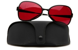 New Oliver Peoples OP-524 MBK Black Red lenses Sunglasses 61-18-130mm Japan - $808.49
