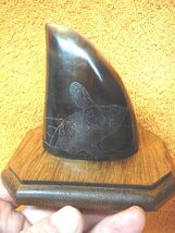 (ak-moose-116) GENUINE MOOSE HOOF Whale display etched Alaskan Eskimo ar... - $102.69