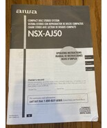AIWA NSX-AJ50 Operating Manual Instructions Original Compact Disc Stereo... - $387.47 MXN