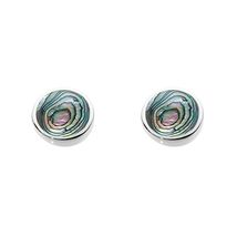 Dew Sterling Silver and Paua Shell Round Stud Earrings  - $80.00