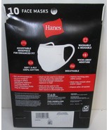 New in Box Hanes Washable Face Masks Pack of 10 -Adults One Size Fits Mo... - £6.70 GBP