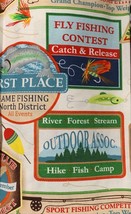 Create It Pre-Cut Cotton Fabric, Fishing, Lake, Outdoors, Fat Quarter, 18&quot; X 21&quot; - £3.15 GBP