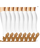 Copper Compression Socks Men &amp; Women Circulation- Open pkg - 7 pairs - L-XL - £11.74 GBP