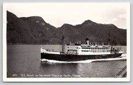 RPPC S.S. Denali on the Inside Passage Route Alaska Real Photo Postcard J22 - $9.95