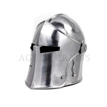 Casco medievale visiera larp casco armatura barbuta casco costume armatu... - £99.23 GBP