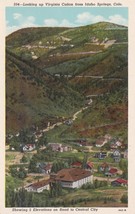 Virginia Canyon Idaho Springs Colorado Linen Postcard Unposted - £7.90 GBP