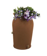 Terra Cotta 50-Gallon Plastic Urn Rain Barrel with Planter Top - $565.05 CAD