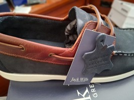 JACK WILLS BODLE LEATHER  BOAT  MEN&#39;S SHOES SIZE 8M - $45.54