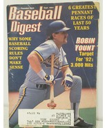 September 1991 Robin Yount Milwaukee Brewers Baseball Digest Magazine OLD - $17.50