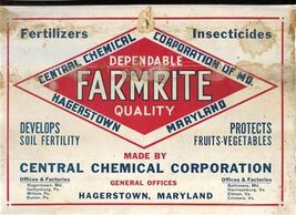 Farmrite Central Chemical Corp 1939 Calendar Hagerstown Maryland - $17.82