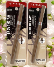 2 Rimmel Brow This Way Professional Eyebrow Definer #001 Blond New Sealed - £11.84 GBP