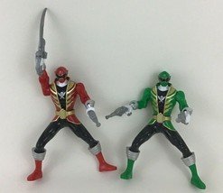 Power Rangers Super Megaforce Green Red Lot 6" Battle Action Figures Toys Bandai - $17.77