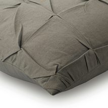 Gray Linen Texture, Gray 16&quot;x16&quot; Cotton Linen Pillow Covers - £23.69 GBP+