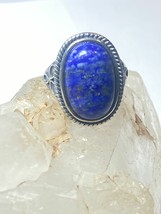 Blue Lapis Lazuli ring southwest  pinky sterling silver women girls size 5.50 - £53.80 GBP