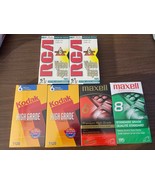Lot Of 6 Blank Sealed VHS T-120 Tapes Maxwell, Kodak, RCA - $467.67 MXN