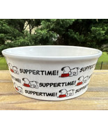 Peanuts Snoopy All Over “SUPPERTIME” Pet Dog Food Dish Water Bowl 5” New... - £12.67 GBP