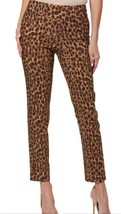 Krazy Larry Pull On Ankle Pants Cheetah Print Size 10 High Rise Skinny Fit  - £34.67 GBP
