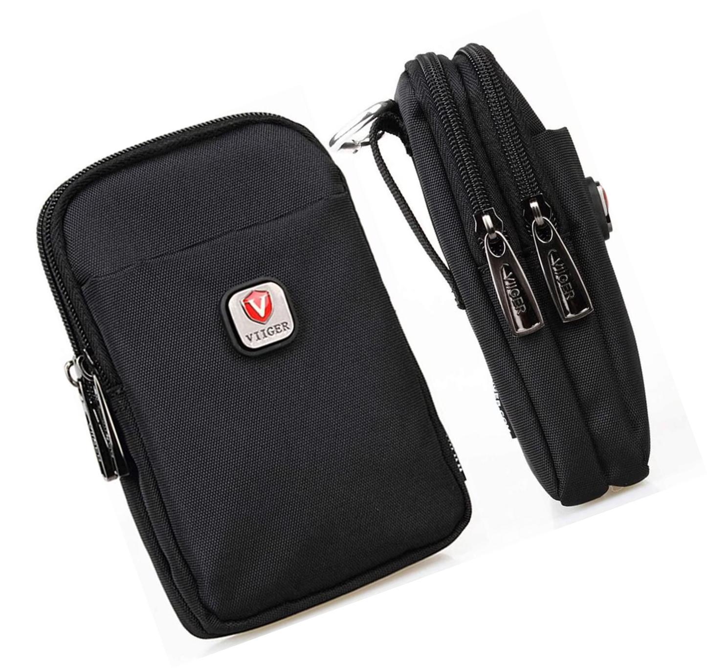 Primary image for Nylon Dual Phone Holster Cellphone Belt Bag