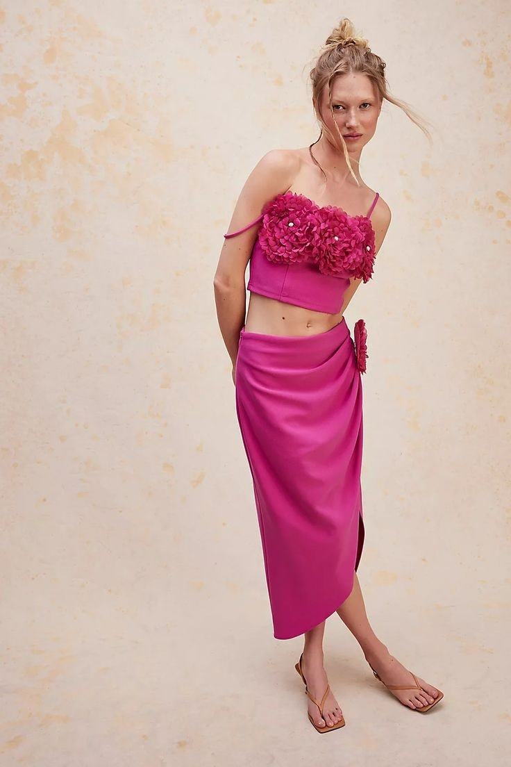 New FREE PEOPLE Elliatt Prisca Set  $395 MEDIUM Pink SPECIAL OCCASION  - $133.20