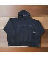 Fear Of God Essentials Hoodie Mens Size Medium FOG Black USA C2 - $67.32