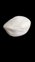 Atelier Lucas Ribbed Beret Cloche Hat Beige Made In London Vintage - $39.59