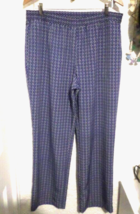 Talbots Elastic Waist Pull On Pants Women&#39;s Size 14 Geometric print - £19.36 GBP