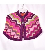 Missoni for Target Girls Shoulder Cape Poncho Kids M Purple Chevron Zig Zag - $11.95