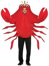 King Crab Adult Costume Red Crustacean Food Tunic Halloween One Size GC6055 - £79.11 GBP
