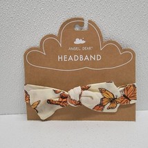 Angel Dear Baby Girl&#39;s White Orange Monarch Butterfly Headband Size 12-24M - $14.75