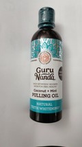 GuruNanda Coconut &amp; Peppermint Oil Pulling (8 Fl.Oz) with Tongue Scraper... - $10.02