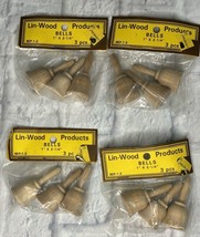 Vintage Lin-Wood Products Wooden Bells Bundle Of 4 Packages - £15.47 GBP