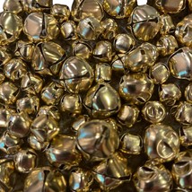 145 pcs Tiny Golden Metal Jingle Bells Various Sizes Beads Drops Charms ... - $21.77