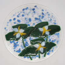 Vintage Stained Glass Art Water Lilies - $59.33