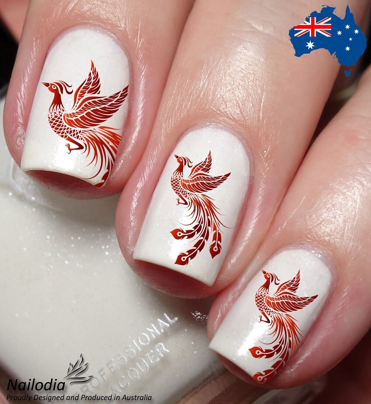 Phoenix Bird Nail Art Decal Sticker Water Transfer Slider
