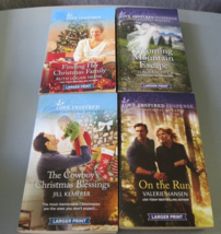 Lot of 4 Love Inspired Romance Novels 2020 / 2021 Paperbacks Larger Print - £8.27 GBP