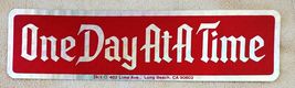 Vtg 1970s Ski-Cal One Day At A Time Bumper Sticker Red AA Alcoholics Ano... - £7.82 GBP