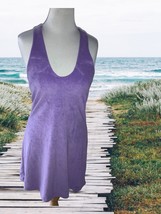 Fabletics Tropical Y2K Island Terry Halter Versatile Dress Purple NEW Medium - £32.44 GBP