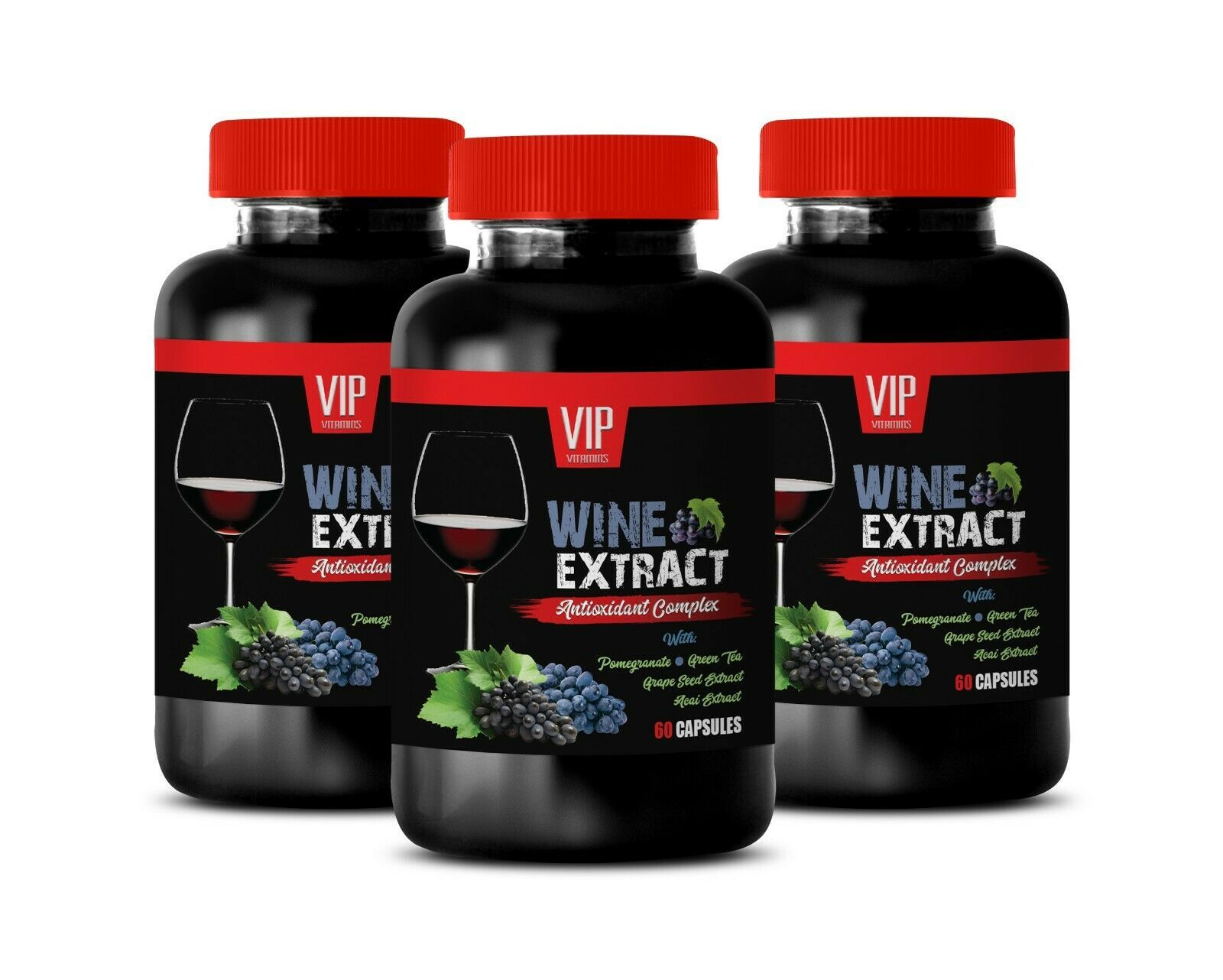 Primary image for lower blood pressure vitamins - WINE EXTRACT COMPLEX - resveratrol bulk 3B